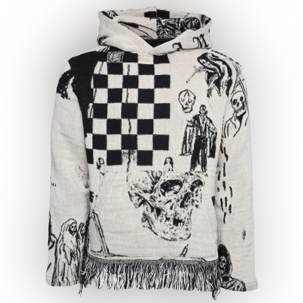 Amiri Wes Lang The Dream Tapestry Fringed Hooded Poncho